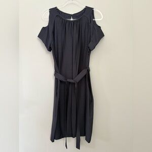 Cynthia Rowley Gray Cold Shoulder Midi Sundress